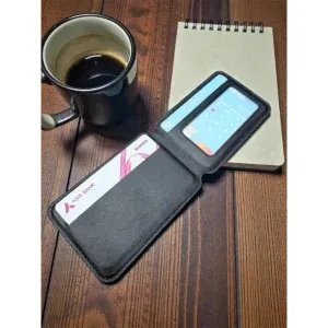 Appdroid MagSafe Leather Wallet - Slim Flip Card Holder for iPhone 12-17 Series (PU Leather, 1 Card Capacity)