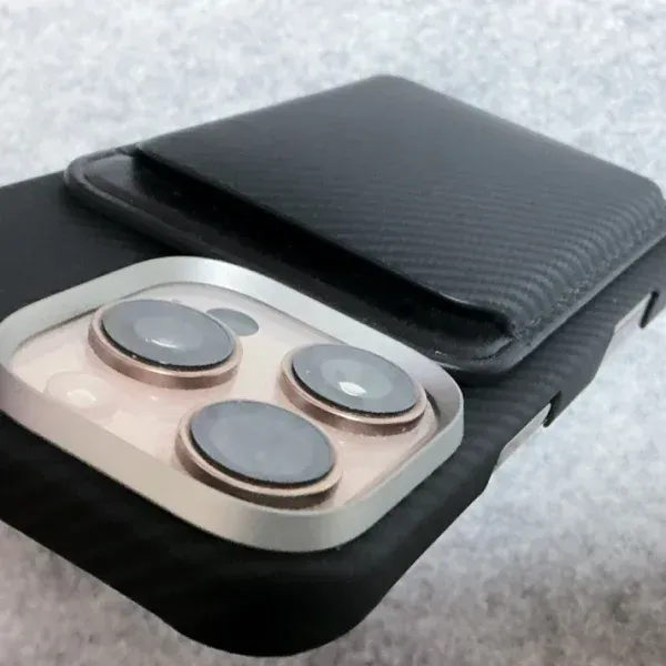 MagSafe Magnetic Card Holder Wallet for iPhone 17, 16, 15, 14, 13 & 12 – Carbon Fiber PU Leather