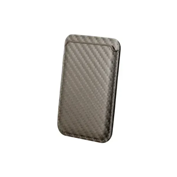 MagSafe Magnetic Card Holder Wallet for iPhone 17, 16, 15, 14, 13 & 12 – Carbon Fiber PU Leather