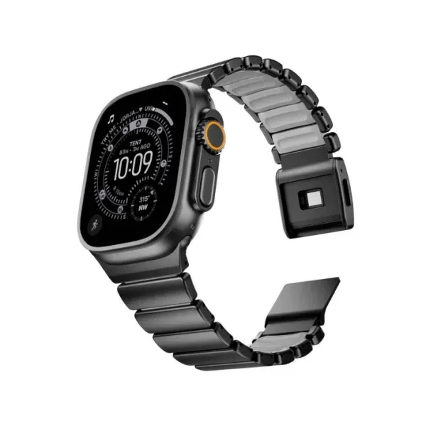 Titanium Magnetic Strap for Apple Watch Ultra (49mm) – DLC Coated, FKM Interior Links