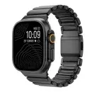 Titanium Magnetic Strap for Apple Watch Ultra (49mm) – DLC Coated, FKM Interior Links - Space Black / Black