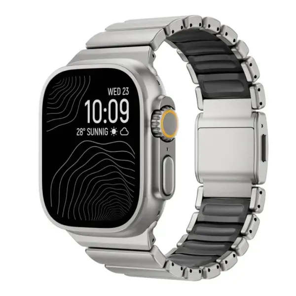 Titanium Magnetic Strap for Apple Watch Ultra (49mm) – DLC Coated, FKM Interior Links