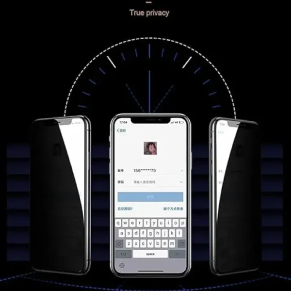 Appdroid 360° Privacy Tempered Glass for iPhone | Anti-Spy 9H Screen Protector with Face ID Support