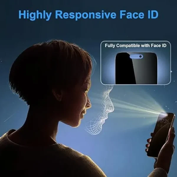 Appdroid 360° Privacy Tempered Glass for iPhone | Anti-Spy 9H Screen Protector with Face ID Support