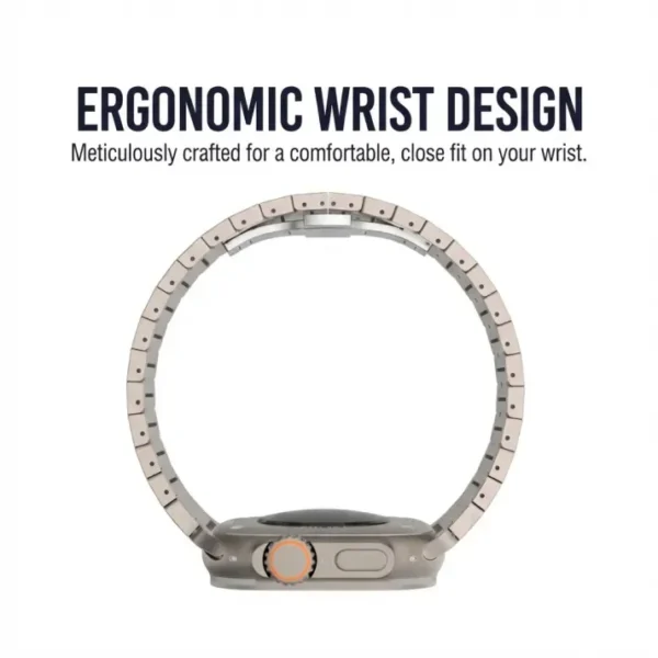 Premium Stainless Steel Watch Band for Apple Watch (38/40/41mm & 42/44/45/46/49mm) – Solid Alloy, Ergonomic Fit