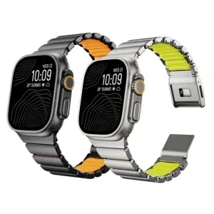 Titanium Magnetic Strap for Apple Watch Ultra (49mm) – DLC Coated, FKM Interior Links