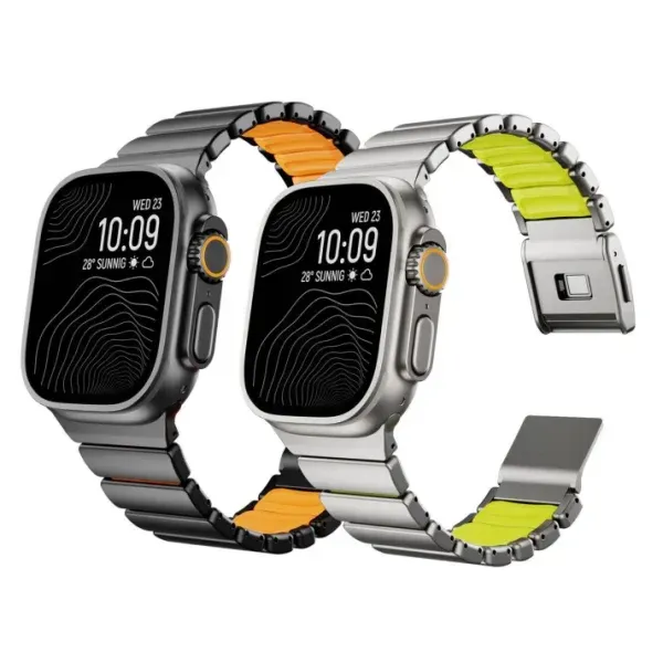 Titanium Magnetic Strap for Apple Watch Ultra (49mm) – DLC Coated, FKM Interior Links