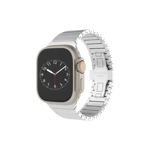 Premium Stainless Steel Watch Band for Apple Watch (38/40/41mm & 42/44/45/46/49mm) – Solid Alloy, Ergonomic Fit