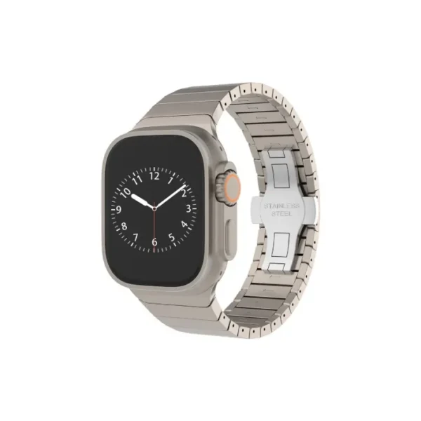 Premium Stainless Steel Watch Band for Apple Watch (38/40/41mm & 42/44/45/46/49mm) – Solid Alloy, Ergonomic Fit