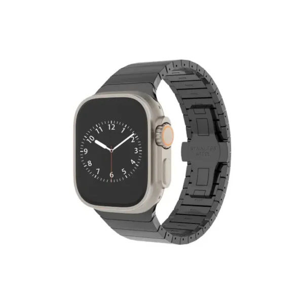 Premium Stainless Steel Watch Band for Apple Watch (38/40/41mm & 42/44/45/46/49mm) – Solid Alloy, Ergonomic Fit