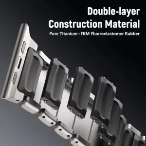 Titanium Magnetic Strap for Apple Watch Ultra (49mm) – DLC Coated, FKM Interior Links