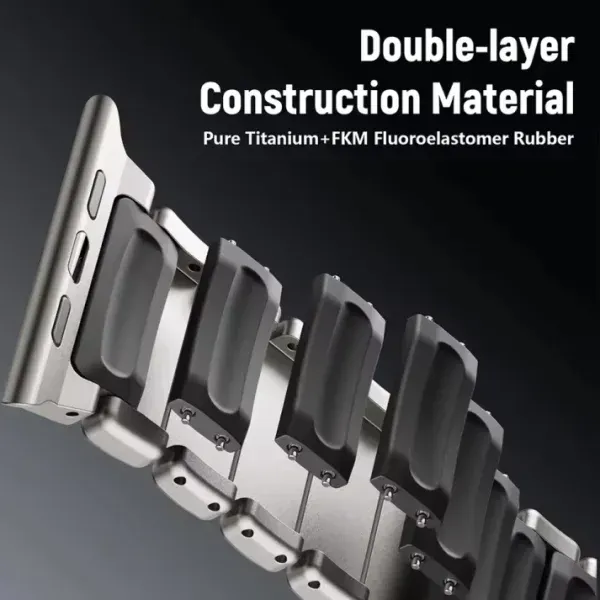 Titanium Magnetic Strap for Apple Watch Ultra (49mm) – DLC Coated, FKM Interior Links