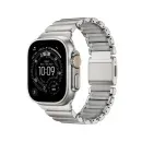 Titanium Magnetic Strap for Apple Watch Ultra (49mm) – DLC Coated, FKM Interior Links - Natural Titanium / Titanium Grey