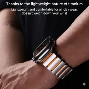 Titanium Magnetic Strap for Apple Watch Ultra (49mm) – DLC Coated, FKM Interior Links