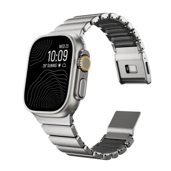 Titanium Magnetic Strap for Apple Watch Ultra (49mm) – DLC Coated, FKM Interior Links