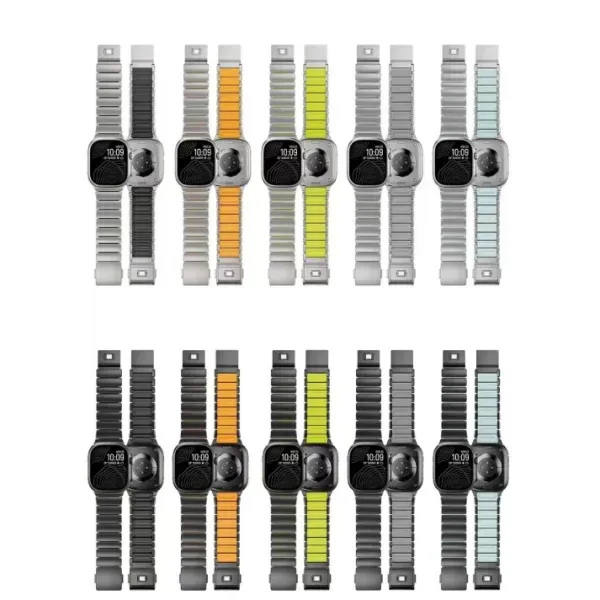 Titanium Magnetic Strap for Apple Watch Ultra (49mm) – DLC Coated, FKM Interior Links