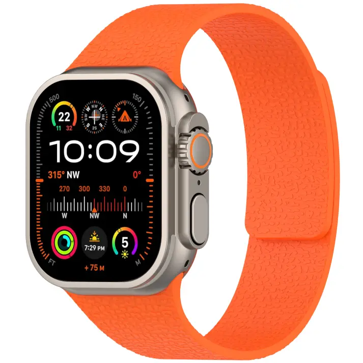 Orange Magnetic Silicone Strap for Apple Watch