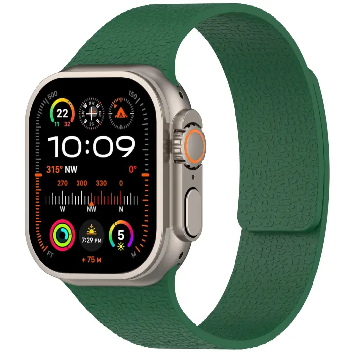 Pine Green Magnetic Silicone Strap for Apple Watch