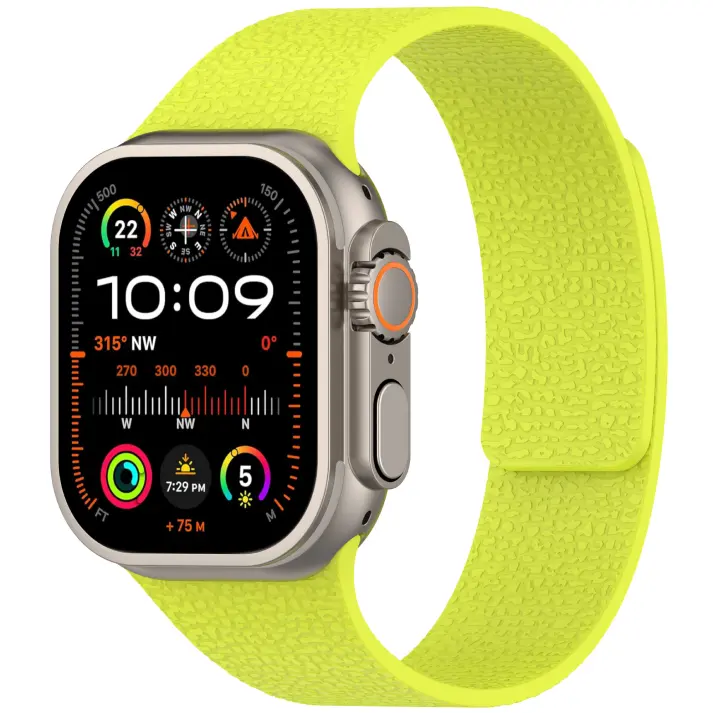Fluorescent Green Magnetic Silicone Strap for Apple Watch