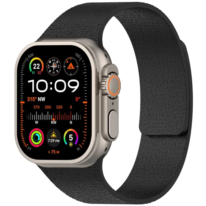 Black Magnetic Silicone Strap for Apple Watch