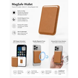 MagSafe Wallet for iPhone with IC Animation PU Leather