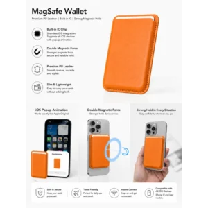 MagSafe Wallet for iPhone with IC Animation PU Leather