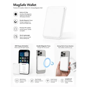MagSafe Wallet for iPhone with IC Animation PU Leather