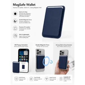 MagSafe Wallet for iPhone with IC Animation PU Leather