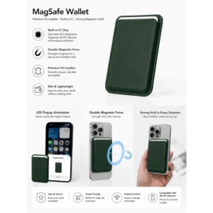 MagSafe Wallet for iPhone with IC Animation PU Leather
