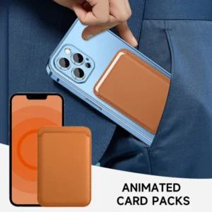 MagSafe Wallet for iPhone with IC Animation PU Leather