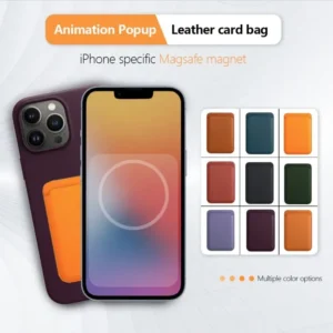 PU Leather MagSafe Wallet Card Holder Compatible with iPhone